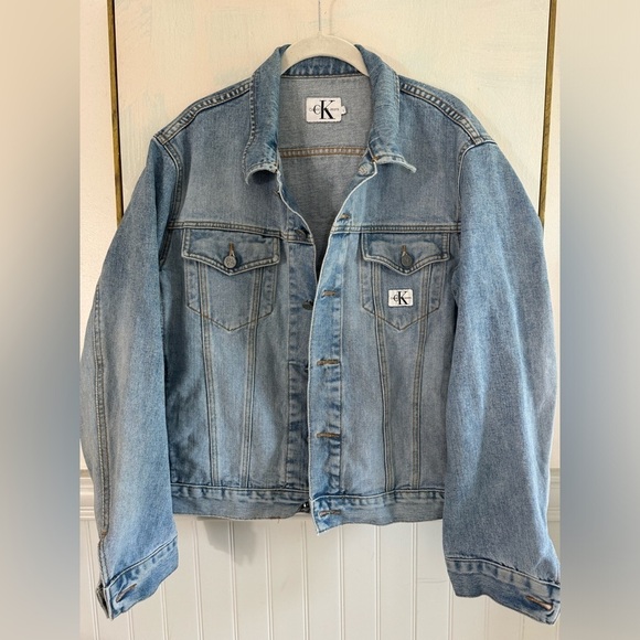Calvin Klein Jackets & Blazers - VINTAGE CK Calvin Klein Jean Jacket Medium / Light Wash Size L